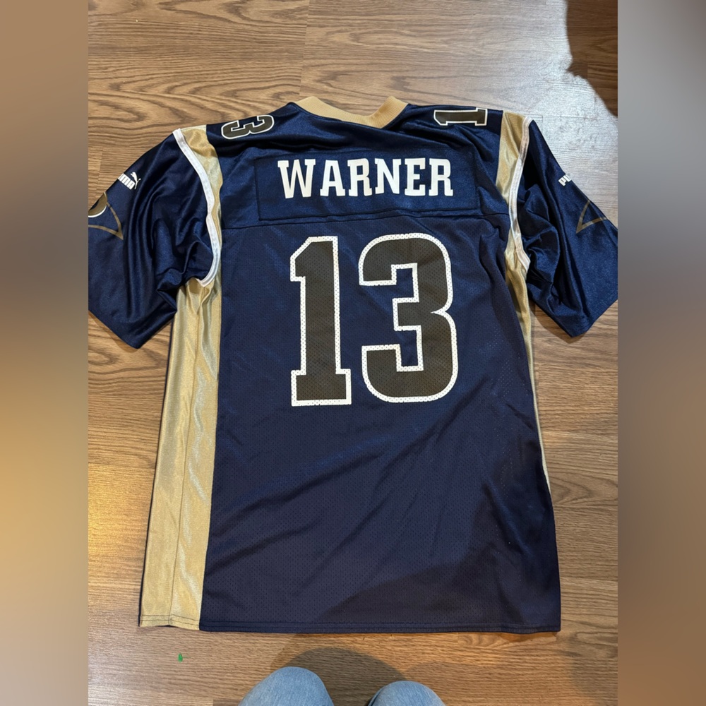 NFL Rams Warner Jersey - Navy and Gold - Picture 8 of 9